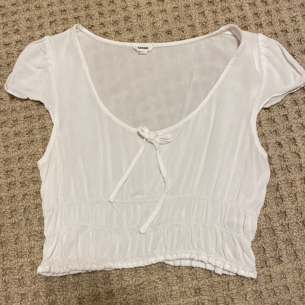 White crop top